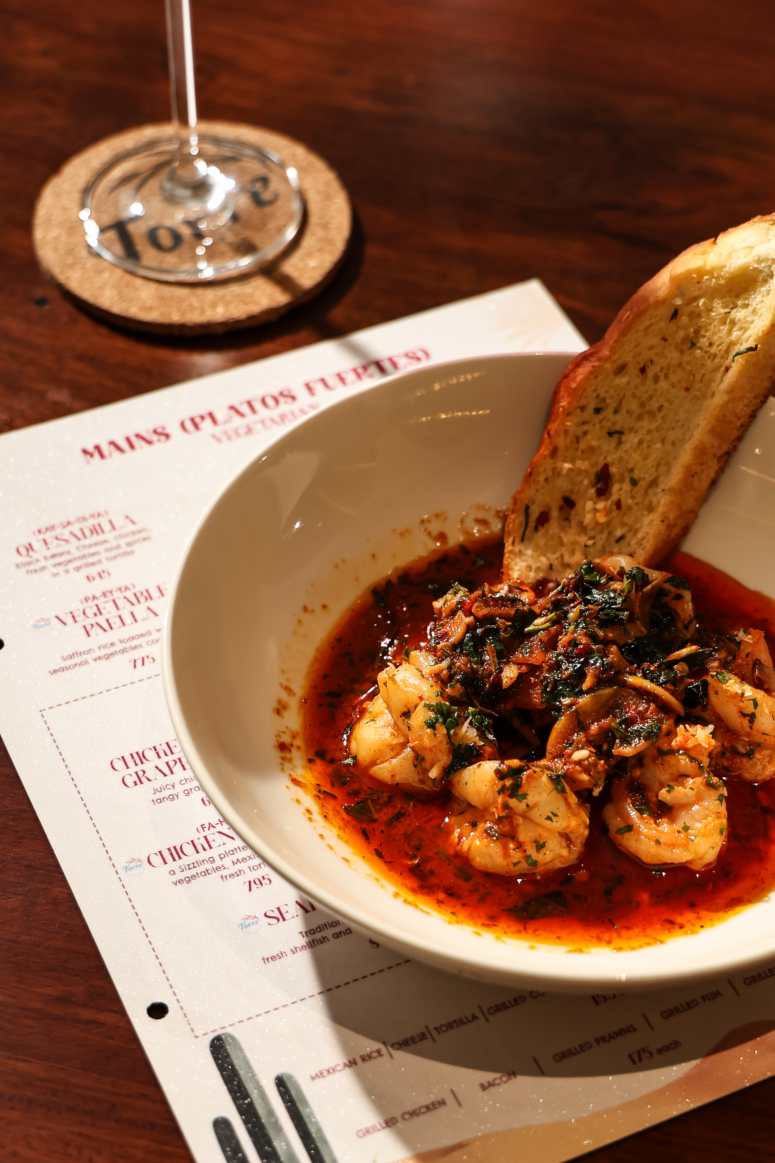 Torre dining atmosphere - perfect for celebrations and special occasions